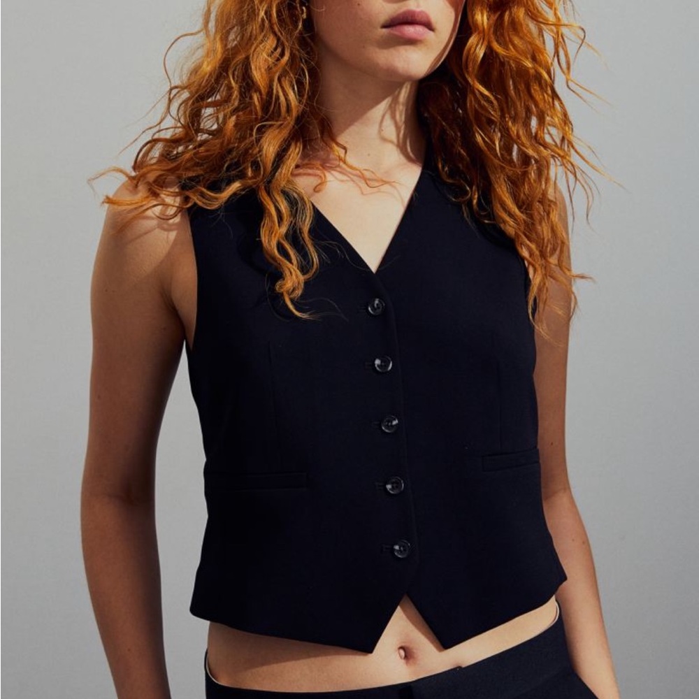 Black suit vest